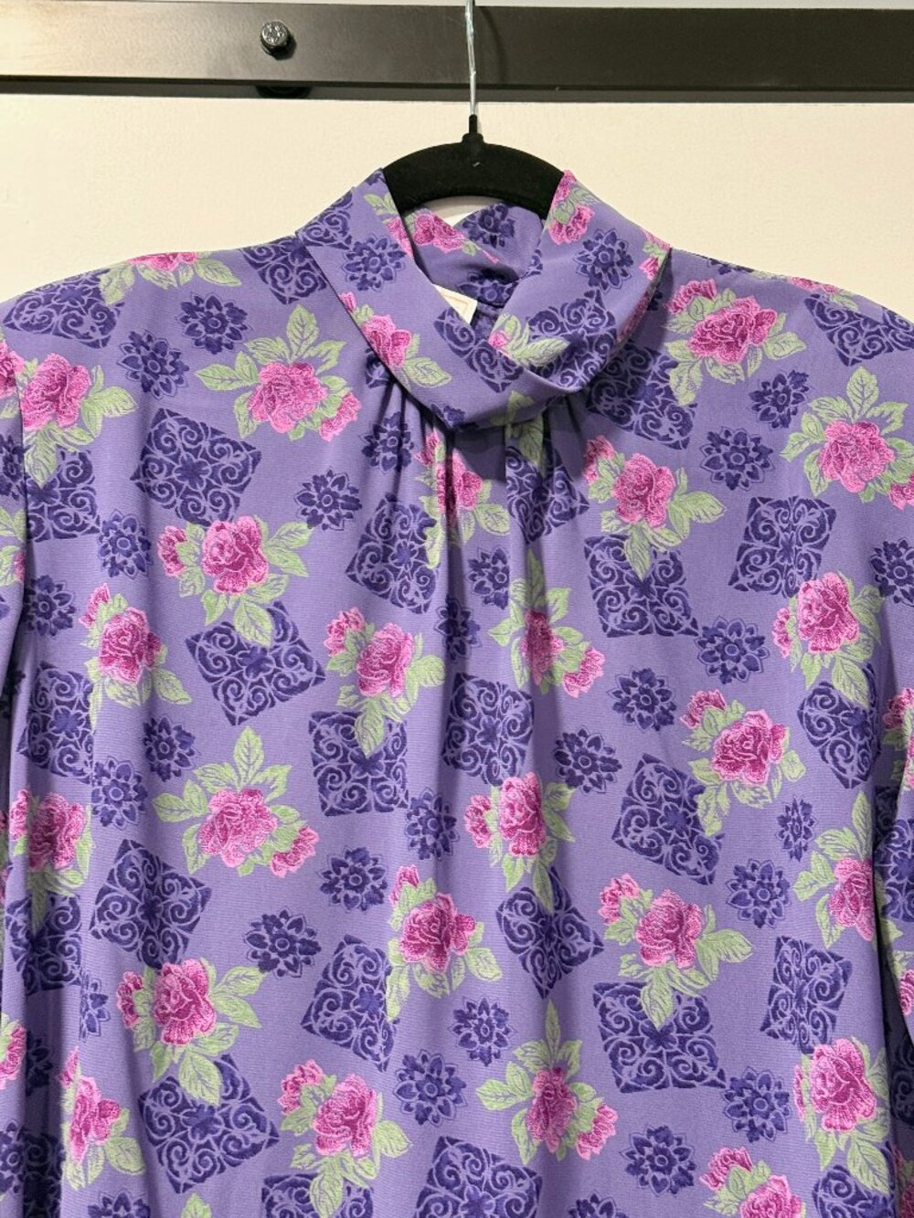 Gorgeous Vintage Pendleton Country Sophisticates Lavender Floral Blouse Sz 14